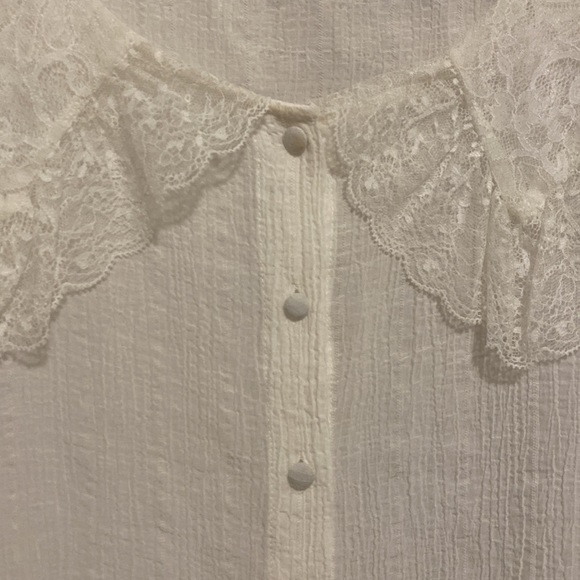 Zara Lace Collared Blouse - Picture 3 of 5